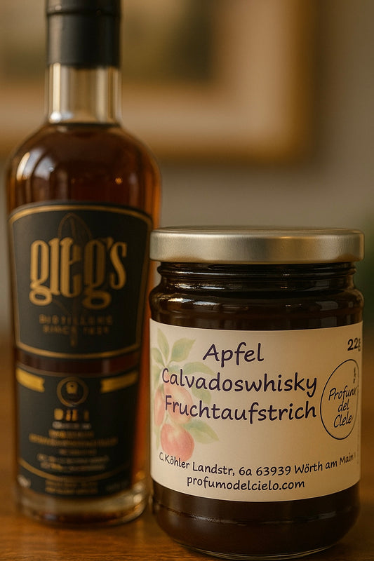 Apfel Calvados-Whisky Fruchtaufstrich – mit Whiskey im Calvadosfass gereift von Greg’s Distillers