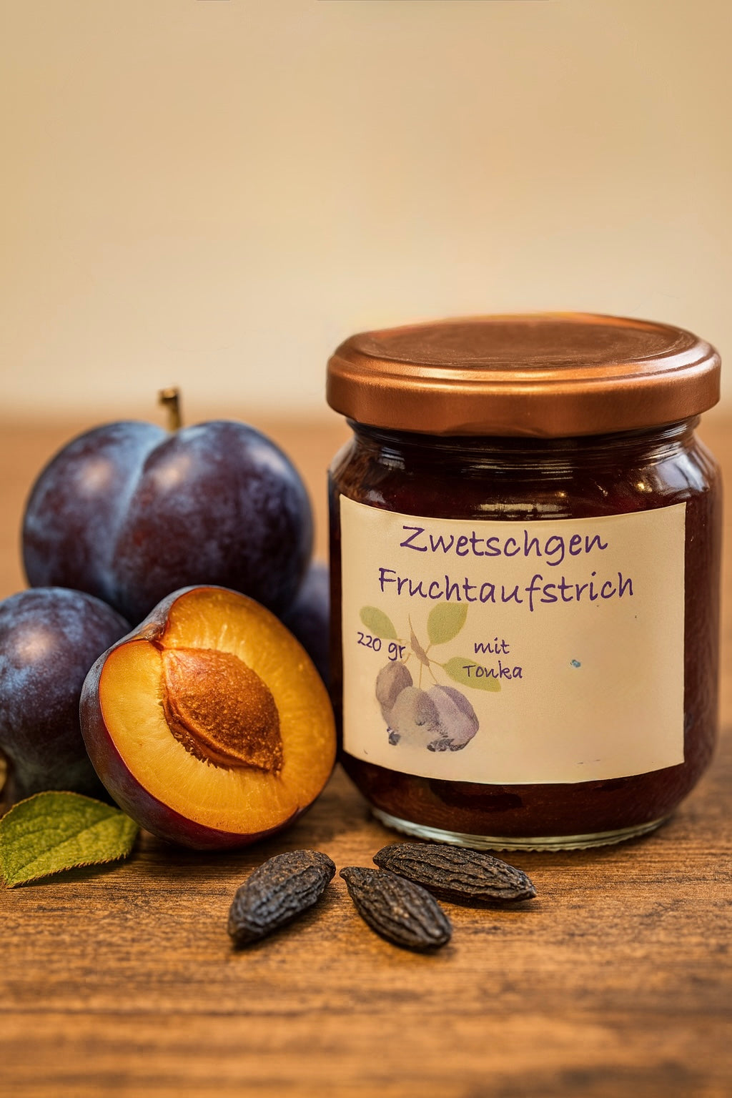 Zwetschgen Tonkabohnen Fruchtaufstrich