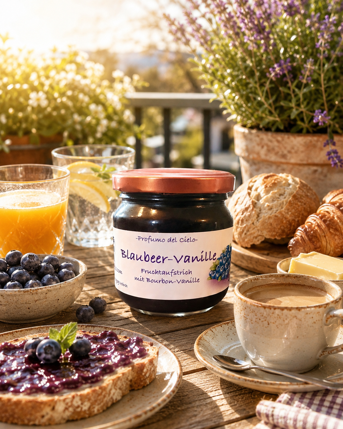 Blaubeer-Vanille Fruchtaufstrich – Handgemachter Genuss mit Bourbon-Vanille | Profumo del Cielo