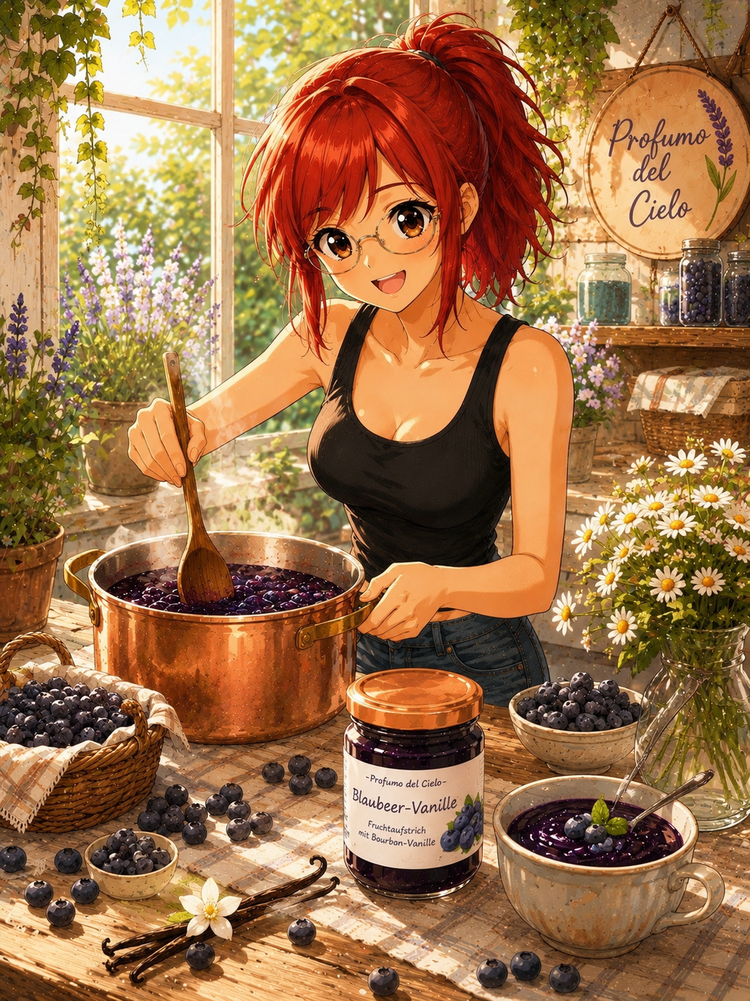 Blaubeer-Vanille Fruchtaufstrich – Handgemachter Genuss mit Bourbon-Vanille | Profumo del Cielo