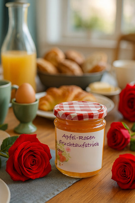 Apfel-Rosen-Fruchtaufstrich