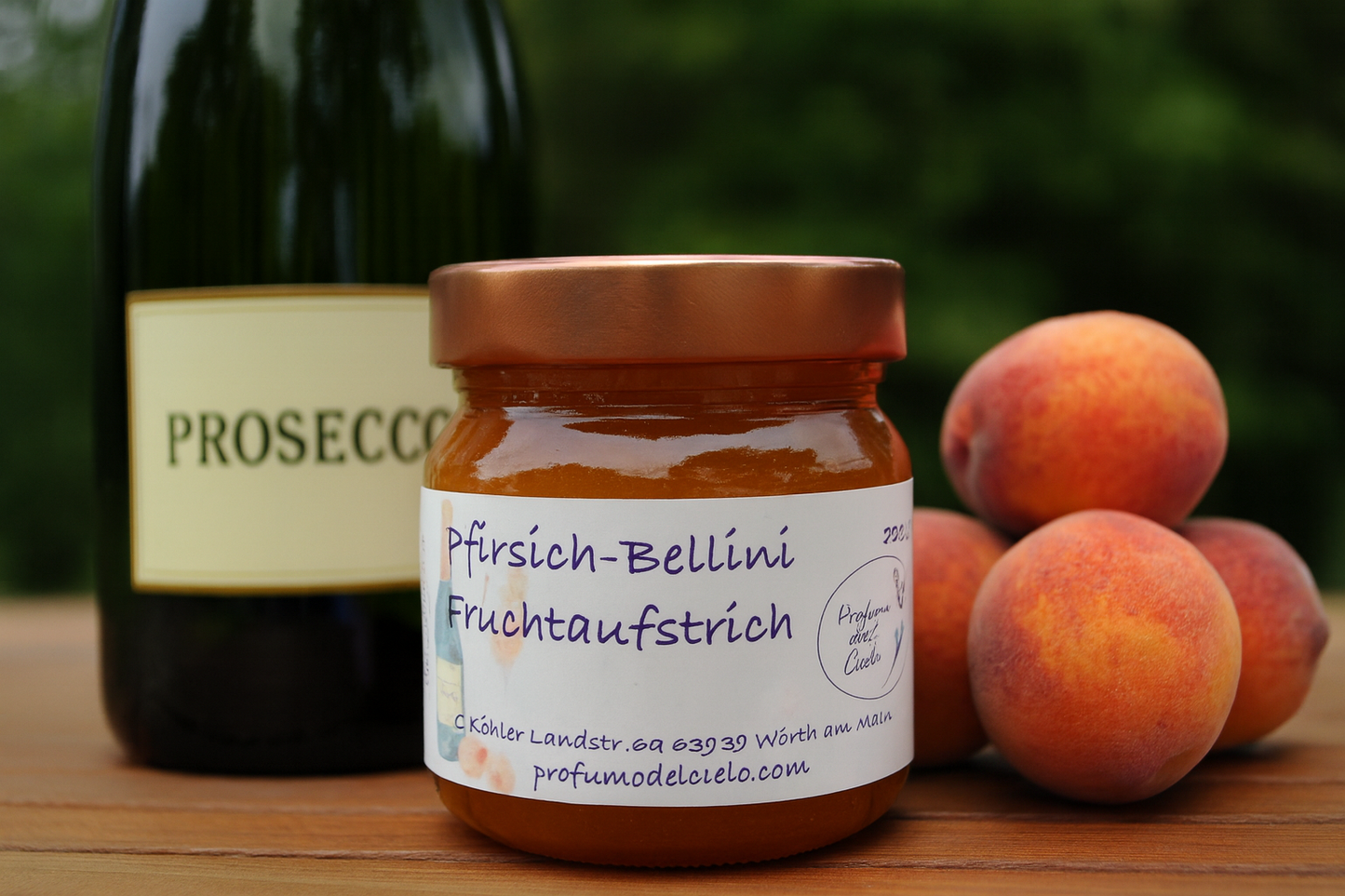 Pfirsich-Bellini Fruchtaufstrich – Edler Aufstrich mit Pfirsich & Prosecco