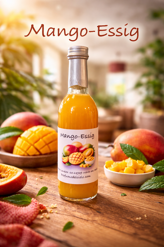 Fruchtiger Mango Essig für Salate, Dressings & mehr. Hochwertige Feinkost mit exotischem Aroma. Jetzt Mango Essig online kaufen & genießen!
